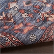 Nourison Brilliance Machine Washable 4' x 6' Navy/Brick Vintage Indoor Rug