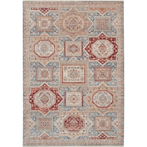 Nourison Enchanting Home 5'3&quot x 7'8&quot Blue/Multicolor Farmhouse Indoor Rug