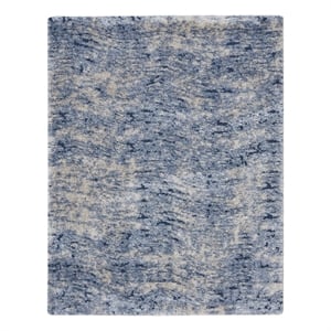 Nourison Luxurious Shag 7'10&quot x 9'10&quot Light Blue Modern Indoor Rug
