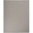 Nourison Courtyard 10' x 14' Ivory Charcoal Fabric Modern Area Rug
