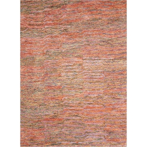 Nourison Gemstone 45&quot x 69&quot Wool Indoor Rug in Orange Fire Opal