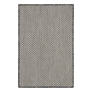 Nourison Courtyard 2' x 3' Ivory Charcoal Fabric Modern Area Rug (2' x 3')