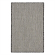 Nourison Courtyard 2' x 3' Ivory Charcoal Fabric Modern Area Rug (2' x 3')