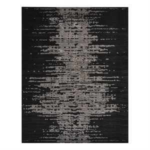 Nourison Twilight 24&quot x 36&quot Wool Indoor Rug in Flint Charcoal Finish