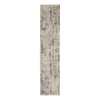 Nourison Concerto 12' Runner Beige Gray Fabric Modern Area Rug (12' Runner)