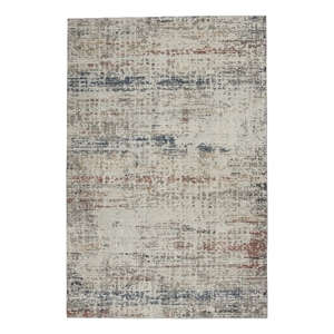 Nourison Rustic Textures 47&quot x 71&quot Fabric Indoor Rug in Light Gray Painterly