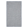 Nourison Courtyard 3' x 5' Ivory Blue Fabric Modern Area Rug (3' x 5')