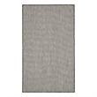 Nourison Courtyard 3' x 5' Ivory Charcoal Fabric Modern Area Rug (3' x 5')