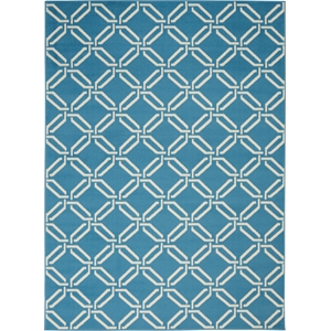 Nourison Jubilant 5'3&quot x 7'3&quot Blue Coastal Nautical & Beach Indoor Rug