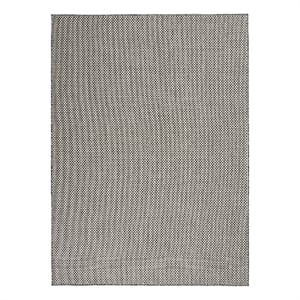 Nourison Courtyard 60&quot x 84&quot Fabric Indoor/Outdoor Rug in Ivory Charcoal