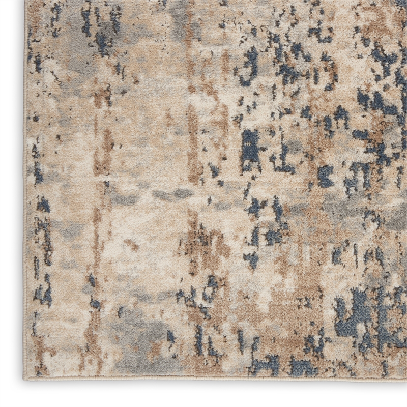 Nourison Concerto 6' x 9' Beige Gray Fabric Modern Area Rug (6' x 9')