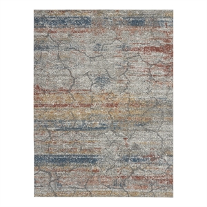 Nourison Rustic Textures 94&quot x 126&quot Fabric Indoor Rug in Multi-Color Painterly