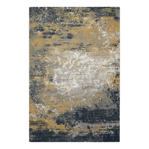 Nourison Twilight 66&quot x 96&quot Wool Indoor Rug in Navy Blue/Gold
