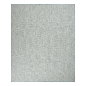 Nourison Courtyard 108&quot x 144&quot Fabric Indoor/Outdoor Rug in Ivory Aqua