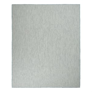 Nourison Courtyard 84&quot x 120&quot Fabric Indoor/Outdoor Rug in Ivory Aqua