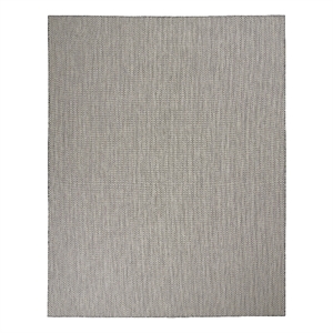 Nourison Courtyard 84&quot x 120&quot Fabric Indoor/Outdoor Rug in Ivory Charcoal