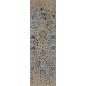 Nourison Twilight 93&quot x 117&quot Wool Indoor Rug in Smoke Gray Finish