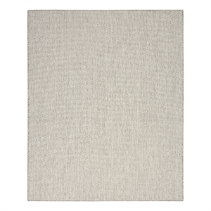 Nourison Courtyard 96&quot x 120&quot Fabric Indoor/Outdoor Rug in Ivory Silver