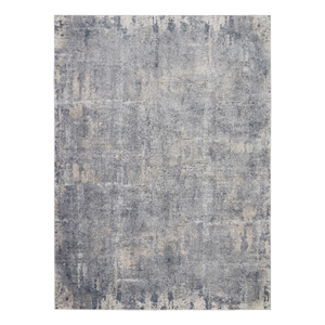 Nourison Rustic Textures 94&quot x 126&quot Fabric Indoor Rug in Gray & Beige Painterly