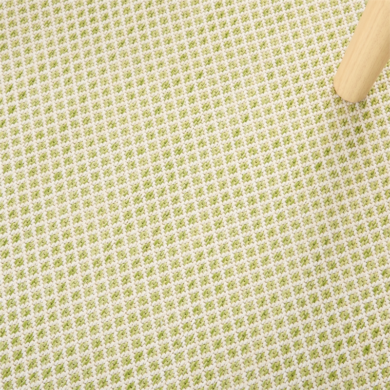Nourison Courtyard 9' x 12' Ivory Green Fabric Modern Area Rug (9' x 12')