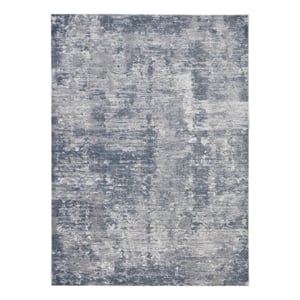 Nourison Rustic Textures 111&quot x 153&quot Fabric Indoor Rug in Gray Painterly
