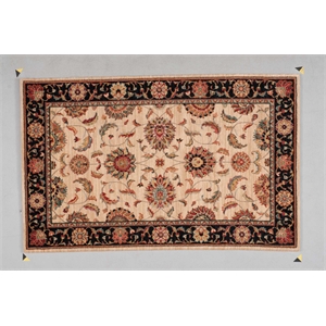 Nourison Living Treasures 42&quot x 66&quot Wool Indoor Rug in Ivory-Black
