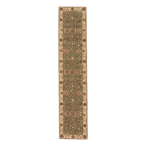 Nourison Living Treasures 30&quot x 144&quot Wool Indoor Rug in Green