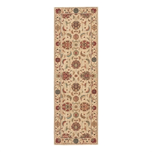 Nourison Living Treasures 30&quot x 144&quot Wool Indoor Rug in Ivory
