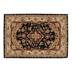 Nourison Nourison 2000 24&quot x 36&quot Wool and Silk Indoor Rug in Black
