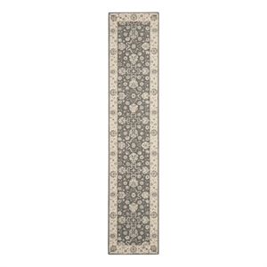 Nourison Living Treasures 30&quot x 144&quot Wool Indoor Rug in Gray-Ivory