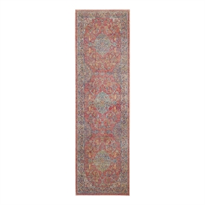 Nourison Global Vintage 24&quot x 72&quot Fabric Indoor Rug in Multi-Color Vintage