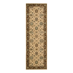 Nourison Living Treasures 30&quot x 96&quot Wool Indoor Rug in Beige