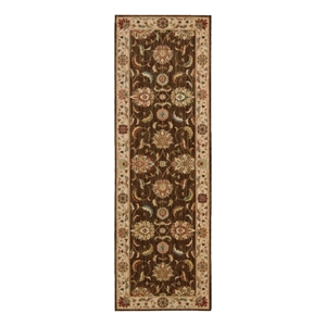 Nourison Living Treasures 30&quot x 96&quot Wool Indoor Rug in Brown