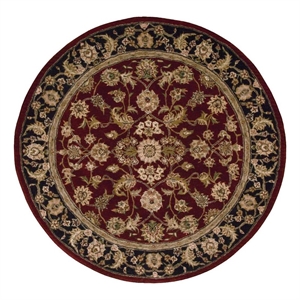 Nourison Nourison 2000 48&quot Round Wool Indoor Rug in Burgundy Red