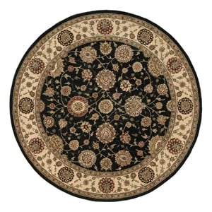 Nourison Nourison 2000 72&quot Round Wool Indoor Rug in Midnight Black