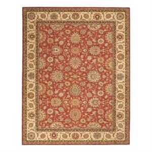 Nourison Living Treasures 90&quot x 114&quot Wool Indoor Rug in Rust Red
