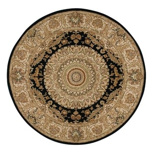 Nourison Nourison 2000 72&quot Round Wool Indoor Rug in Black Finish
