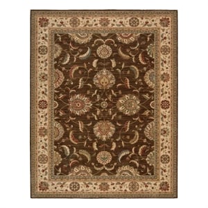 Nourison Living Treasures 99&quot x 135&quot Wool Indoor Rug in Brown