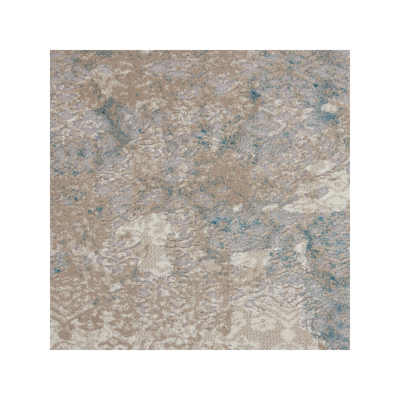 nourison karma 5'3&quot x 7'4&quot ivory/light blue farmhouse & country indoor rug