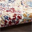 Nourison Grafix 8' x 10' Blue Multicolor Fabric Vintage Area Rug (8' x 10')