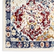 Nourison Grafix 8' x 10' Blue Multicolor Fabric Vintage Area Rug (8' x 10')