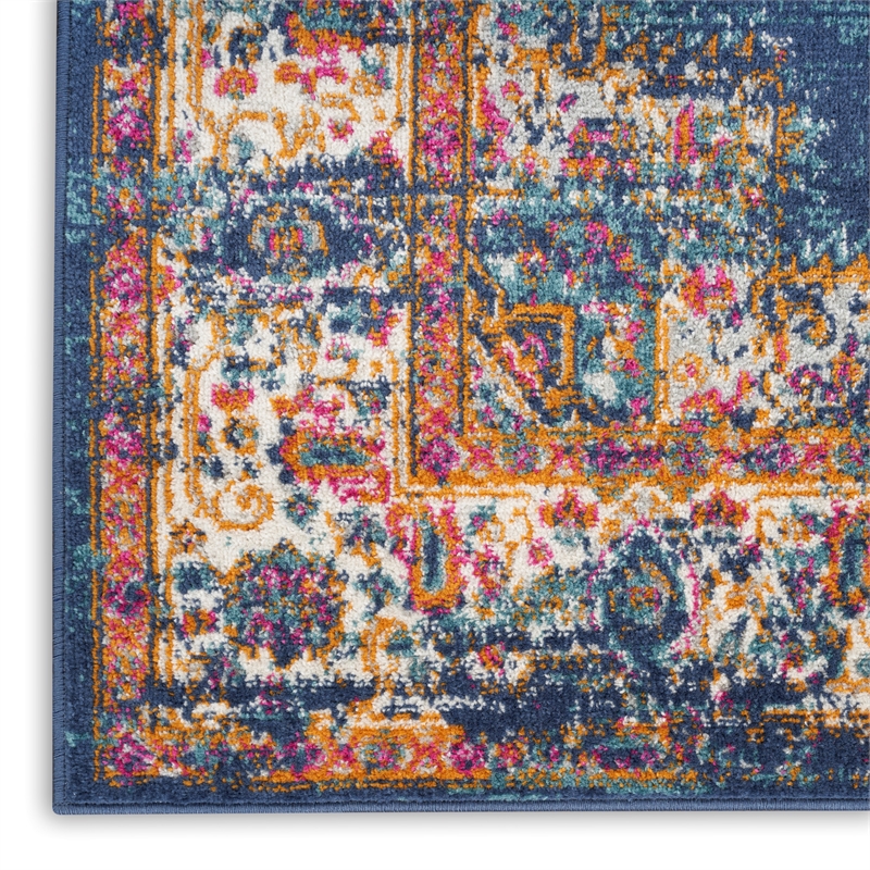 Nourison Passion 8' x 10' Navy Fabric Vintage Area Rug (8' x 10')