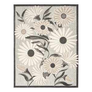 Nourison Aloha 5' x 8' Beige Fabric Contemporary Area Rug (5' x 8')