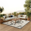 Nourison Aloha 8' x 11' Beige Fabric Contemporary Area Rug (8' x 11')