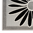 Nourison Aloha 4' x 6' Black White Fabric Contemporary Area Rug (4' x 6')