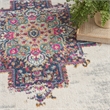 Nourison Passion 5' x 7' Ivory Blue Fabric Vintage Area Rug (5' x 7')
