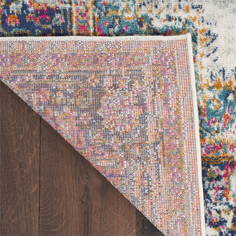 Nourison Passion 5' x 7' Ivory Blue Fabric Vintage Area Rug (5' x 7')