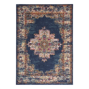 Nourison Passion 5' x 7' Navy Fabric Vintage Area Rug (5' x 7')