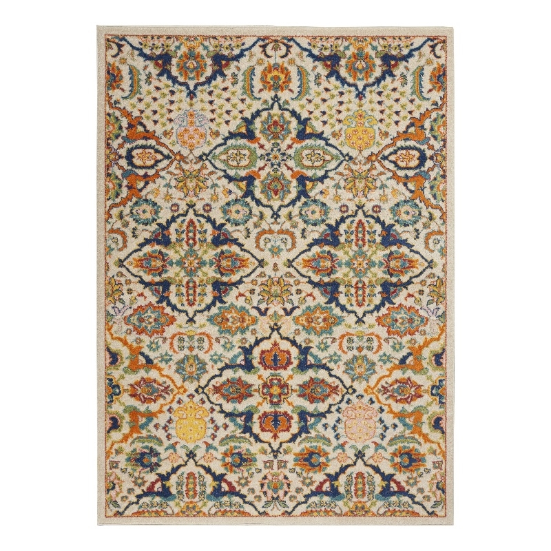 Nourison Allur 6' x 9' Ivory Multicolor Fabric Bohemian Area Rug (6' x 9')