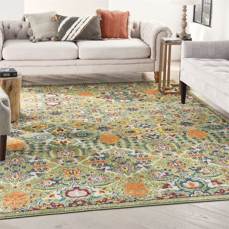 Nourison Allur 7' x 10' Sage Ivory Fabric Bohemian Area Rug (7' x 10')